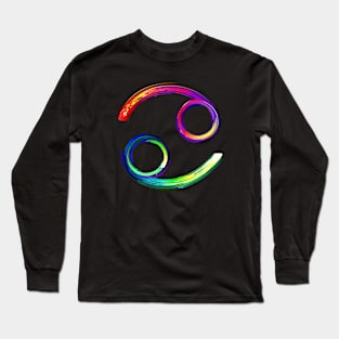 Zodiac sign Cancer luminescent paint Long Sleeve T-Shirt